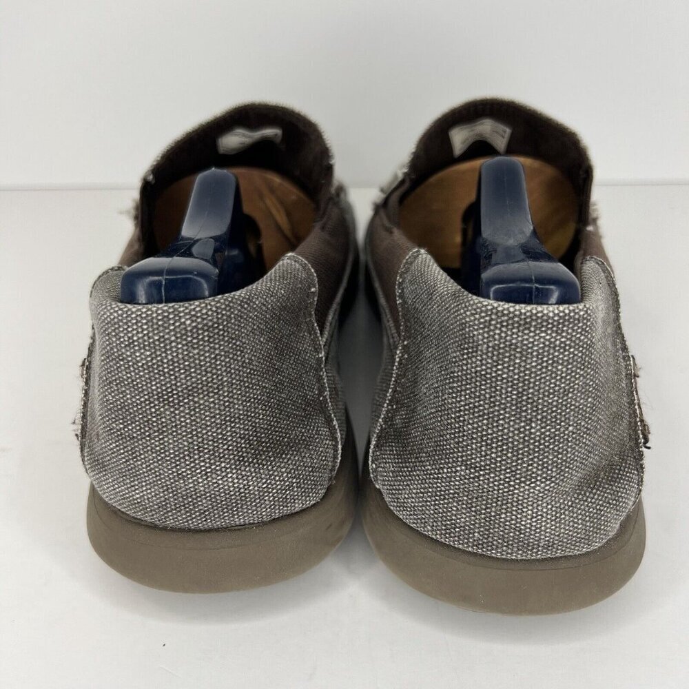 Crocs Santa Cruz Loafers Men's Size 9 Slip-On Canvas Khaki Shoes 202056 - Picture 4 of 9